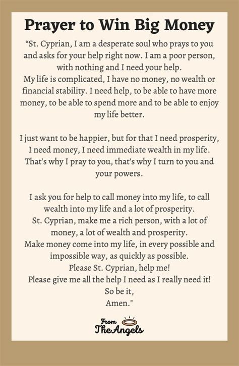 lucky prayer to win money.